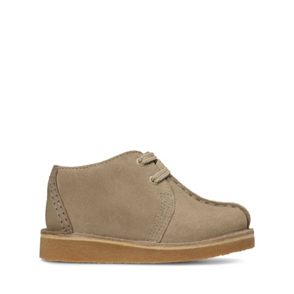 Clarks Girls Desert Trek Casual Shoes Sand Suede | USA-8703254